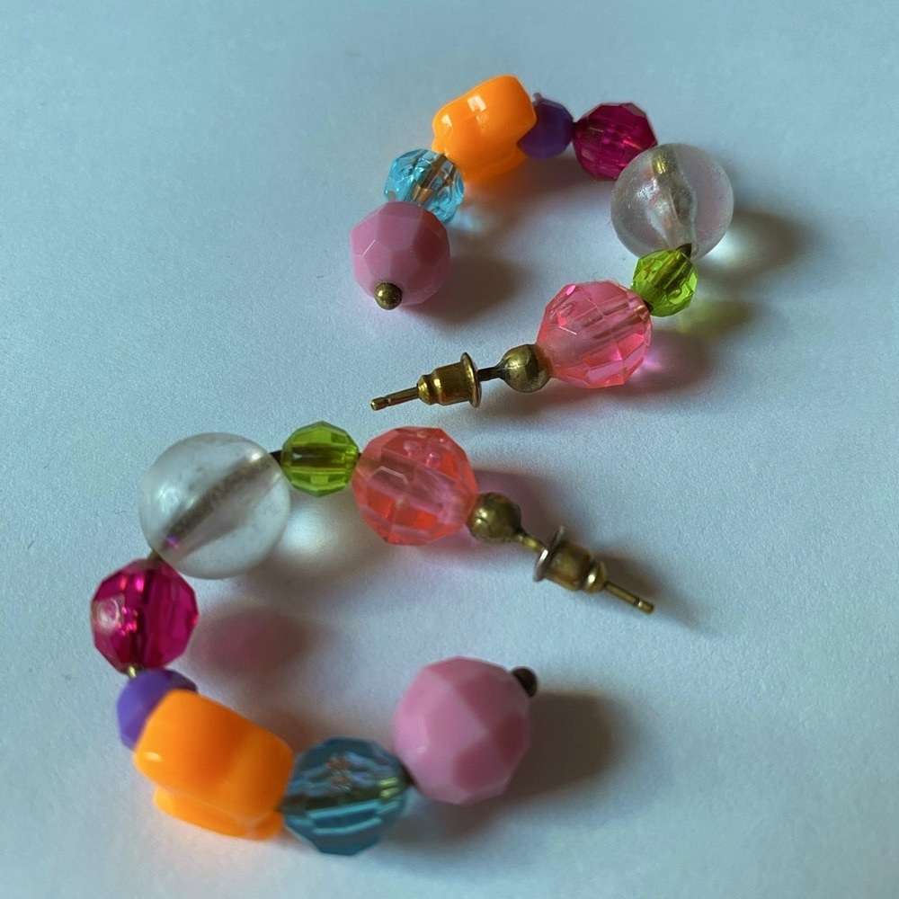 Susan Alexandra Joyful Multicolor Bead Hoops